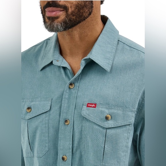 Wrangler Mens Short Sleeve Hero Twill Shirt - Picture 3 of 4